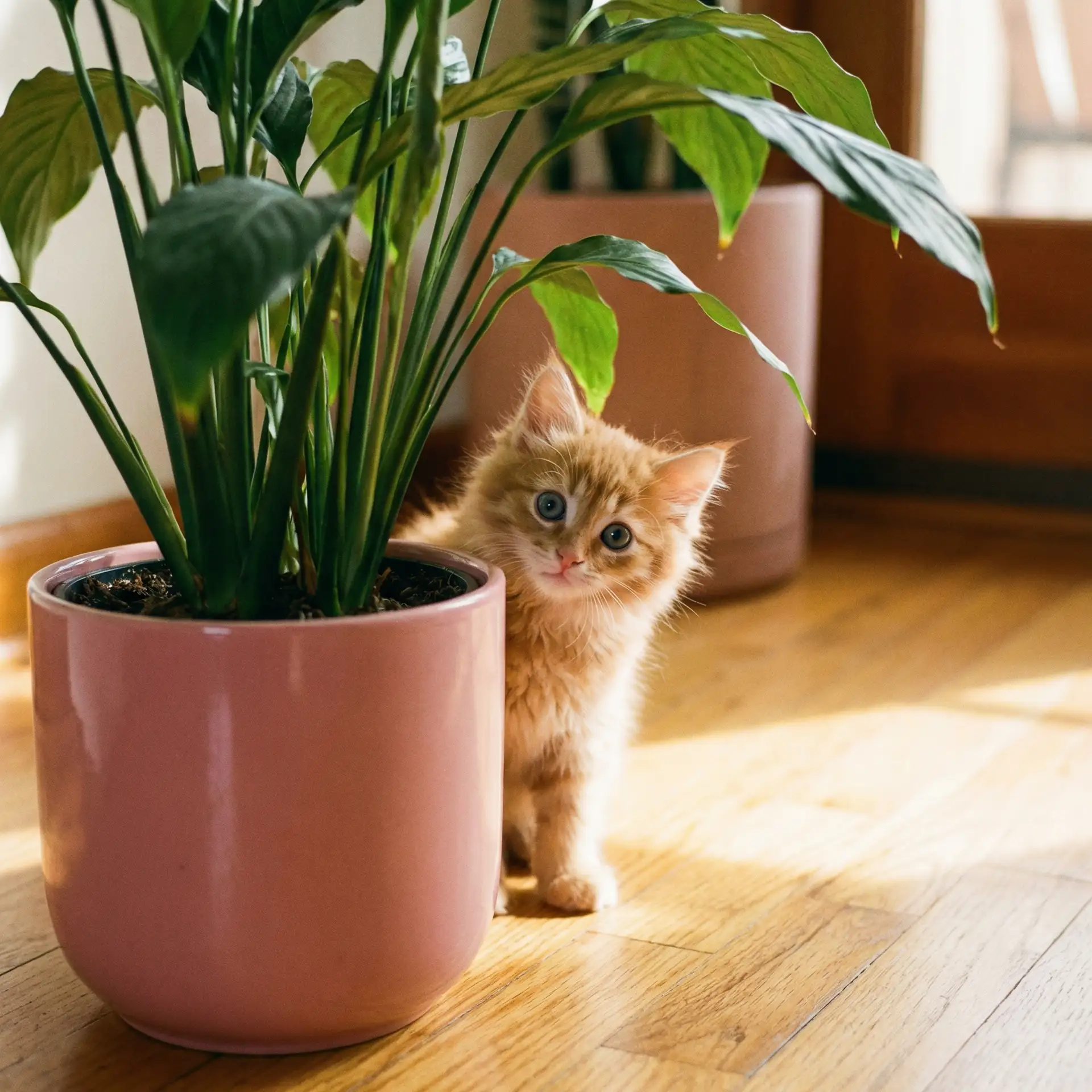小猫从花盆后探头 - 啄木鸟满天星电影